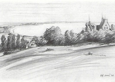 Eggert GUSTAVS (1909-1996), "Lietzenburg", Bleistift auf Papier (1948)