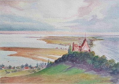 Henni LEHMANN (1862-1937), Aquarell "Lietzenburg" (undatiert)